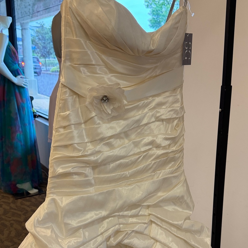 Kitty Chen Daisy Strapless Wedding Gown with Floral Details